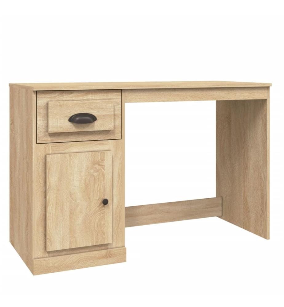 Bureau avec tiroir chêne sonoma 115x50x75 cm bois d'ingénierie