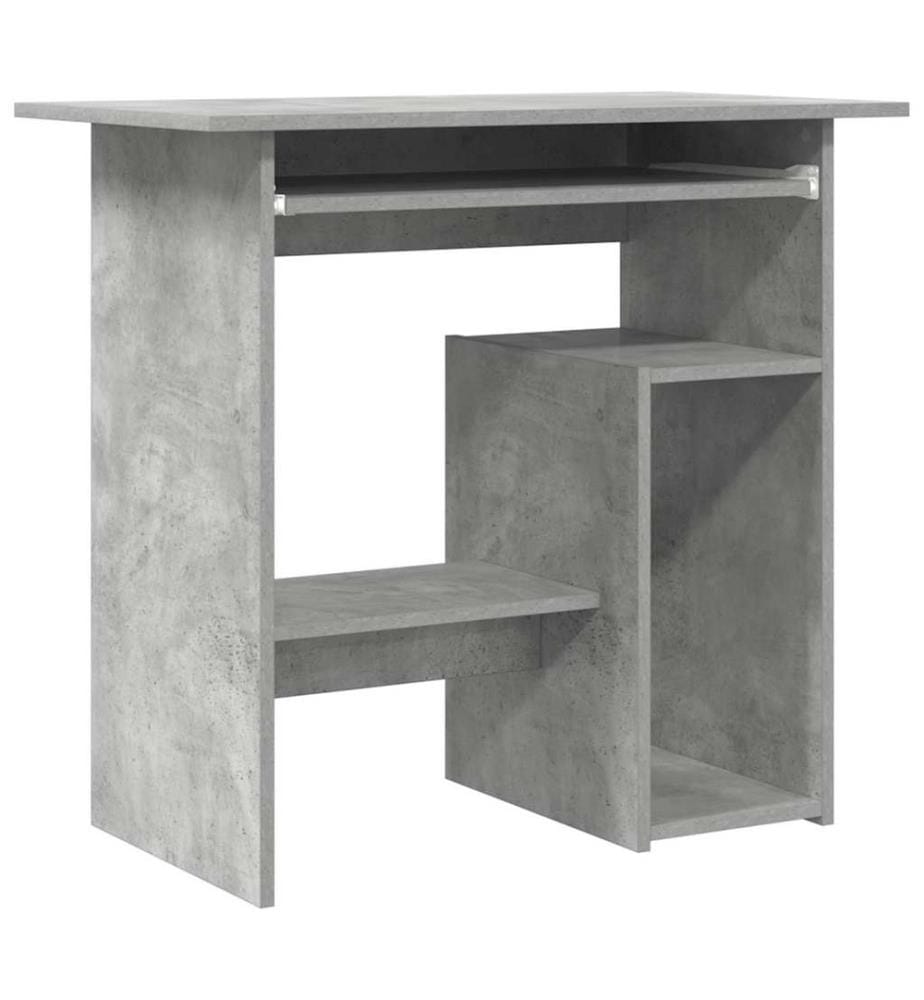 Bureau Gris béton 80x45x74 cm Bois d'ingénierie