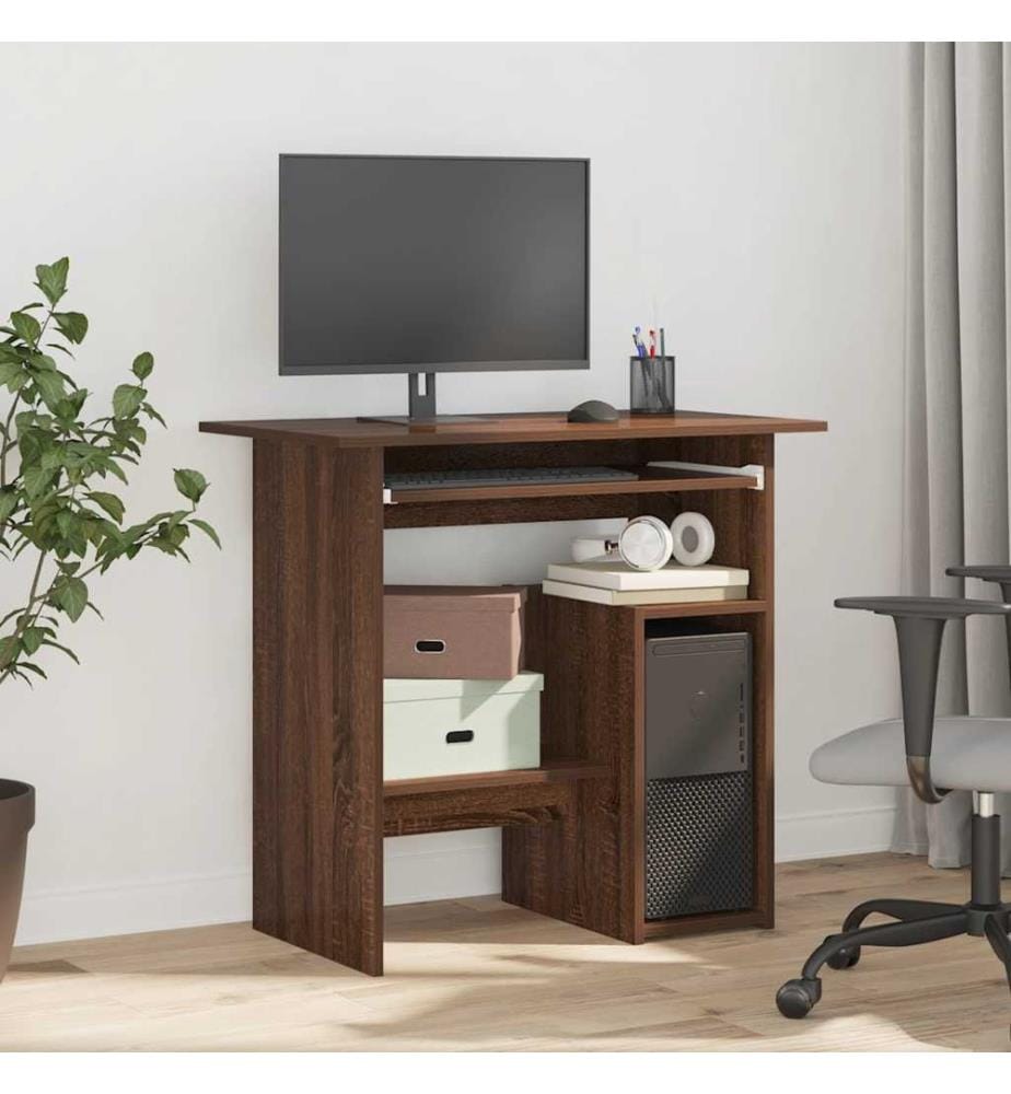 Bureau Chêne marron 80x45x74 cm Bois d'ingénierie