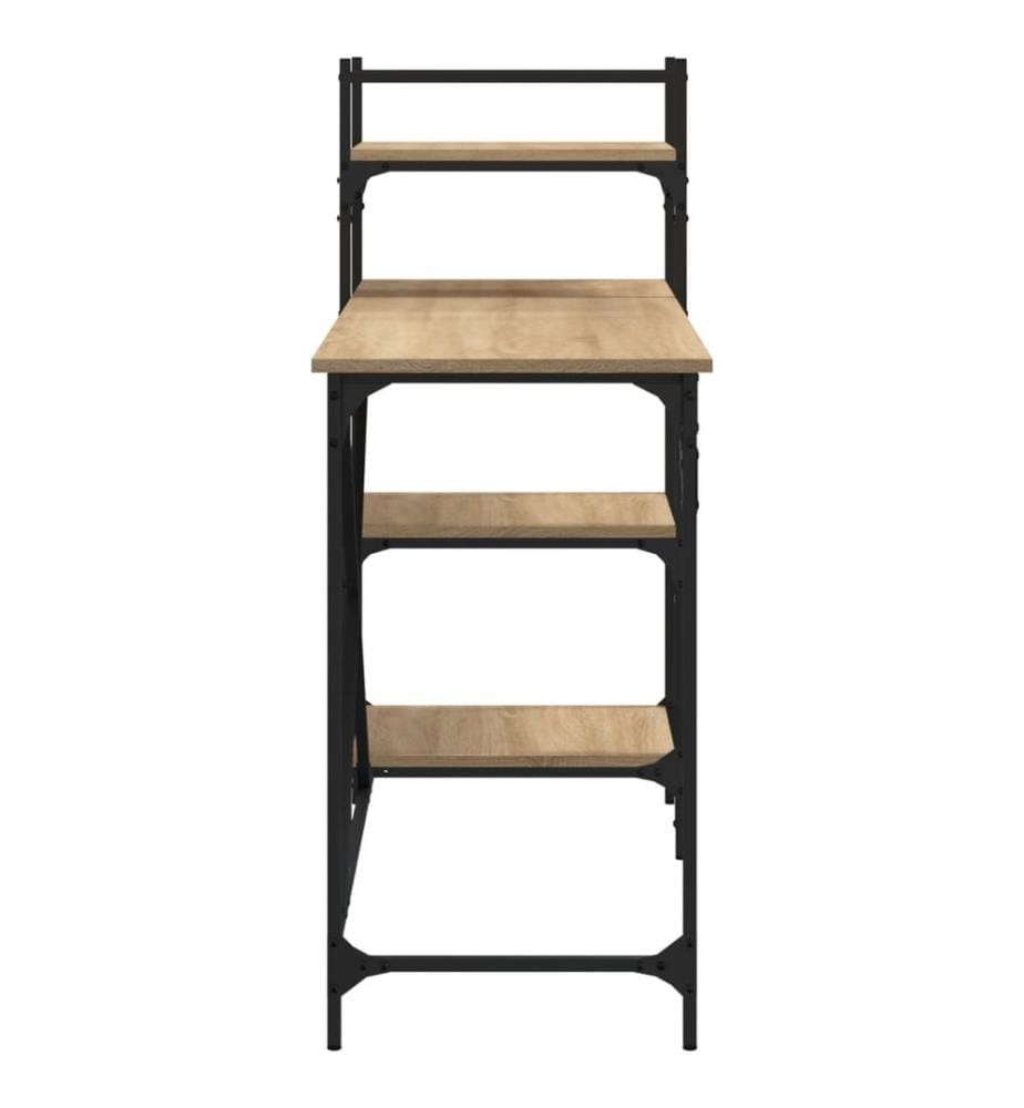 Computertisch mit Regal Sonoma-Eiche 120x47x109 cm