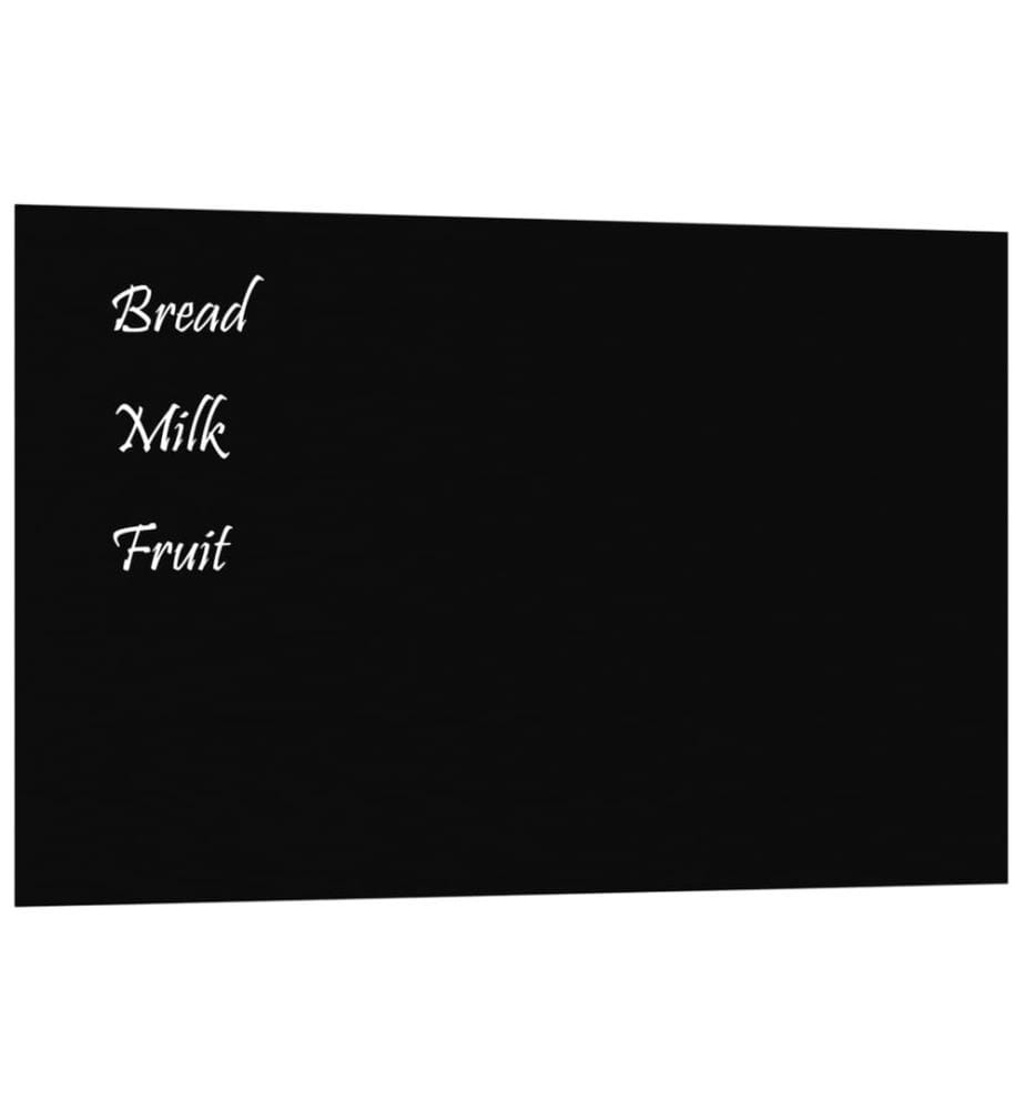 Magnettafel Wandmontage Schwarz 80x50 cm Hartglas