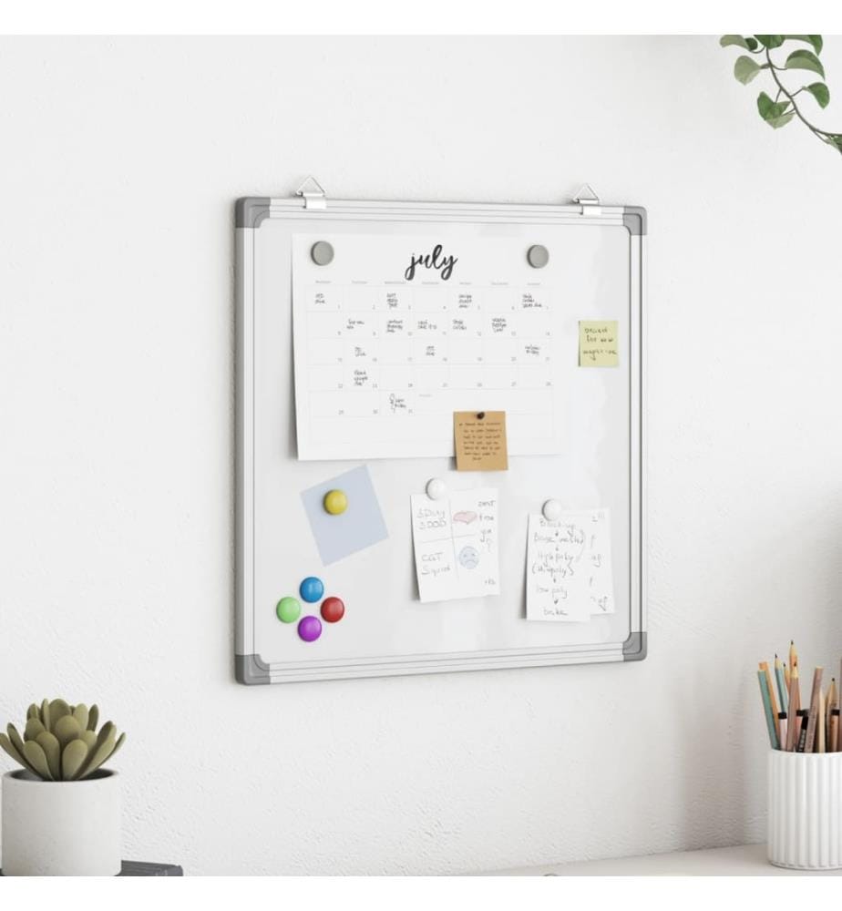Magnetisches Whiteboard 60x60x1,7 cm Aluminium