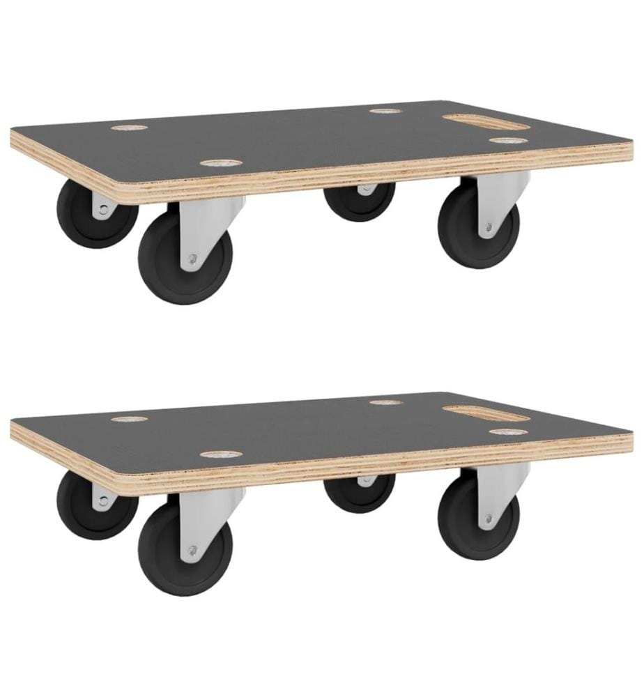 Transportroller 2 Stk. Rechteckig 80x55x11,5 cm 250 kg