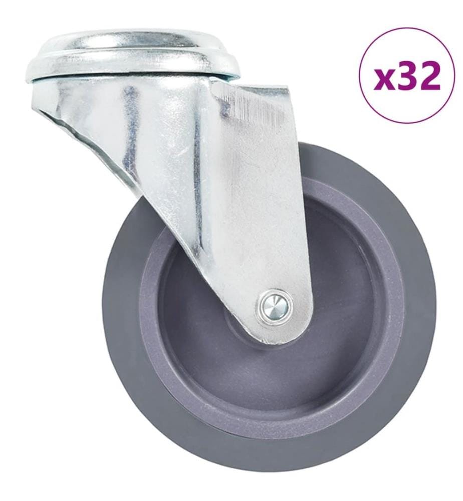 32 Stk. Lenkrollen mit Bolzenloch 75 mm
