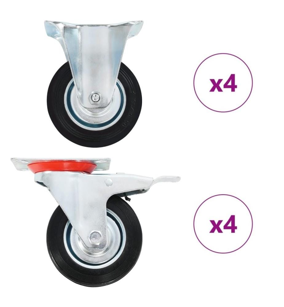 8 Stk. Rollen 100 mm