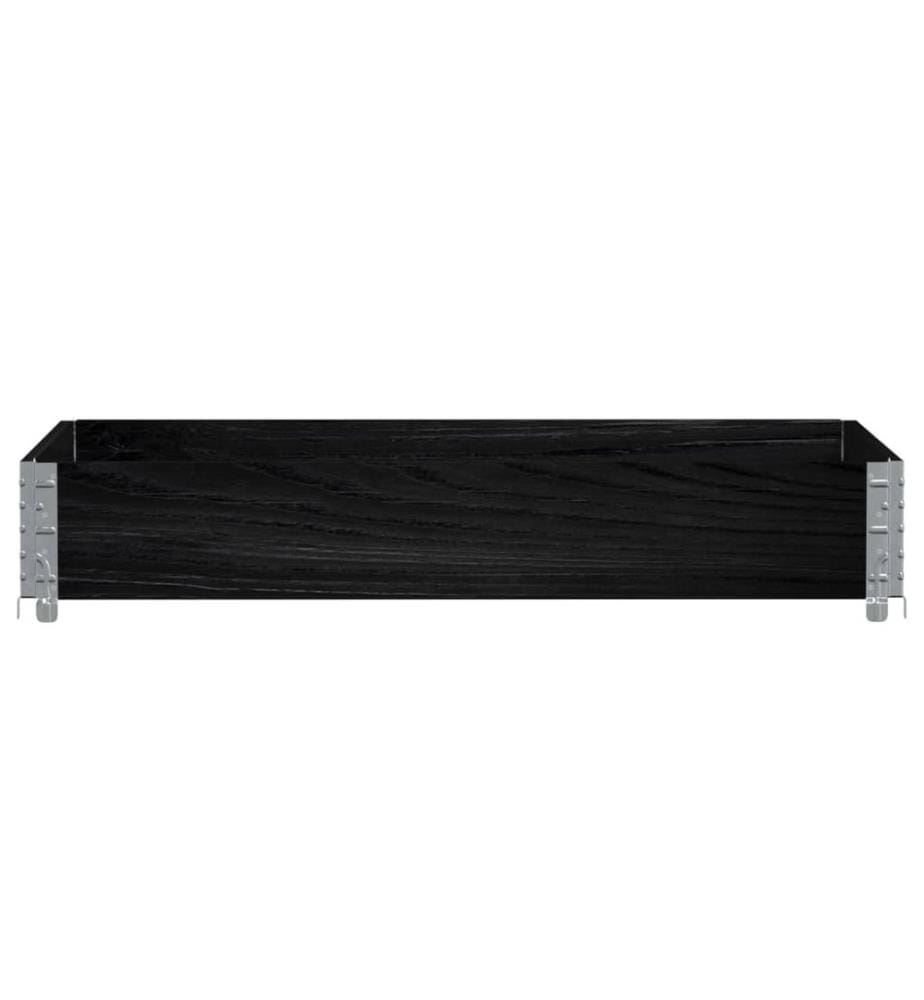Collier de palette noir 120x80 cm bois de pin solide