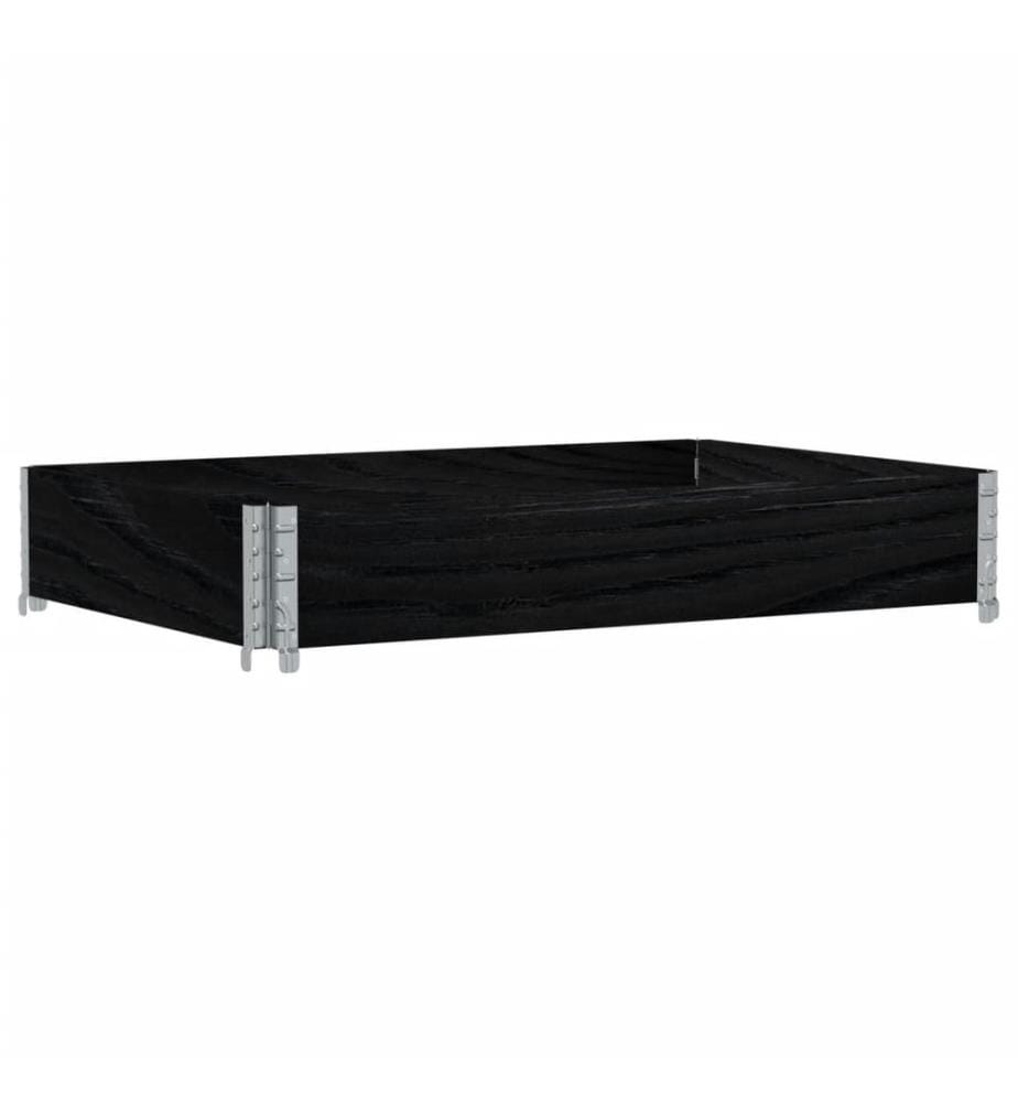 Collier de palette noir 120x80 cm bois de pin solide