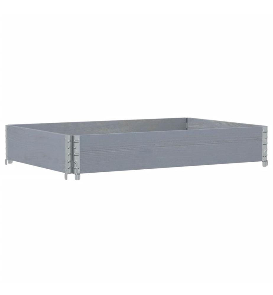 Collier de palette gris 120x80 cm bois de pin solide