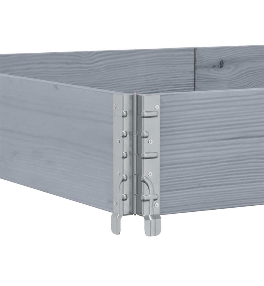 Collier de palette gris 150x100 cm bois de pin solide