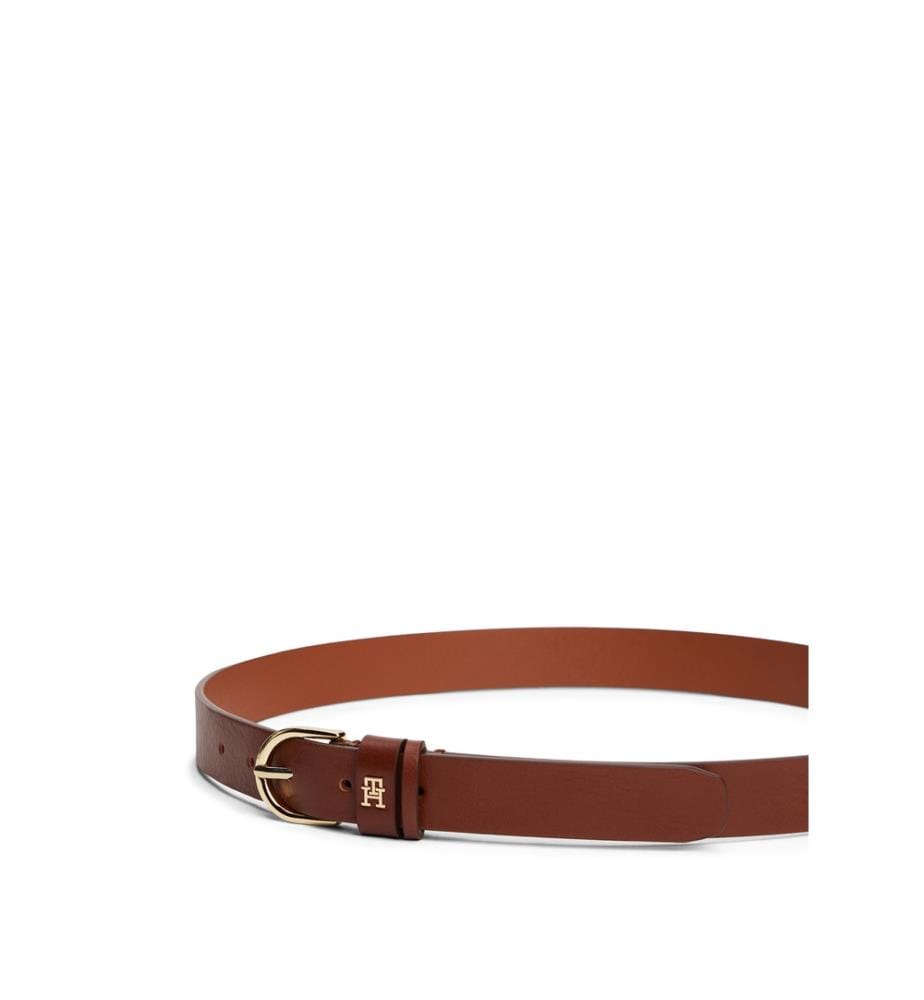 Ceinture en cuir TH Monogram - Marron