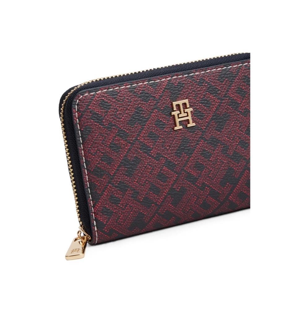 TH Portafoglio con zip Monogram - Rosso e blu