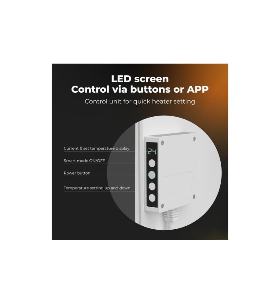 AENO - Infrarotheizer Premium Eco Smart LED 700 W, Grau