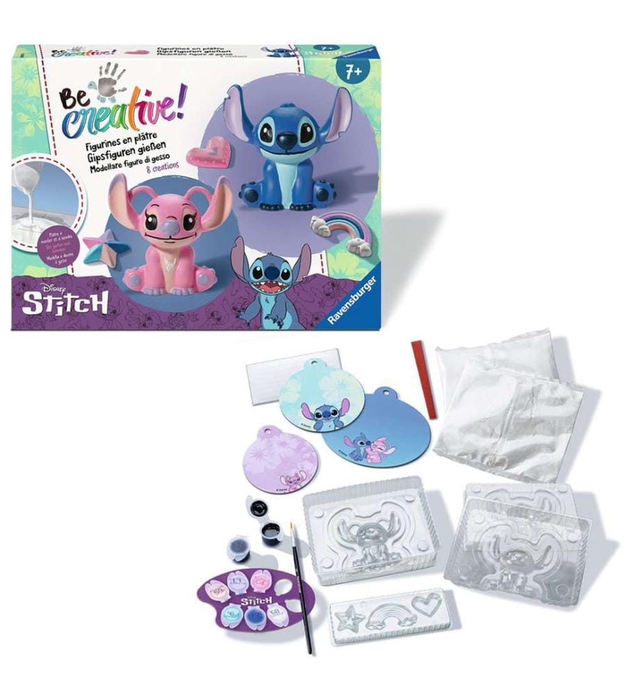 Figurines en Plâtre BeCreative Stitch, 7+ - Version Multilingue