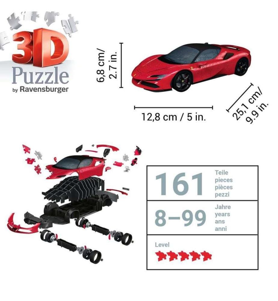 Puzzle 3D: 108 pezzi - Ferrari SF90 Stradale