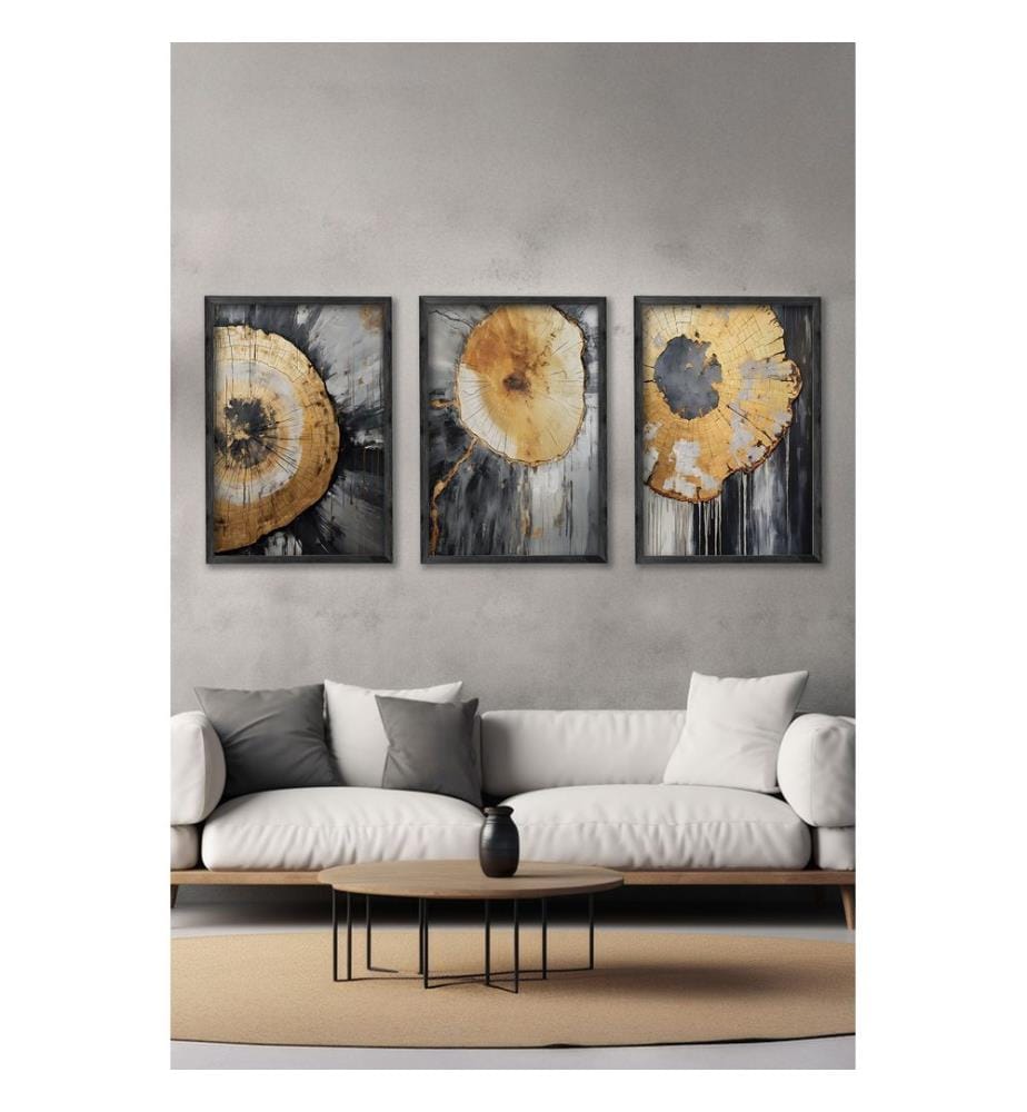 Tableau décoratif encadré, 3 pièces, multicolore… | DeinDeal