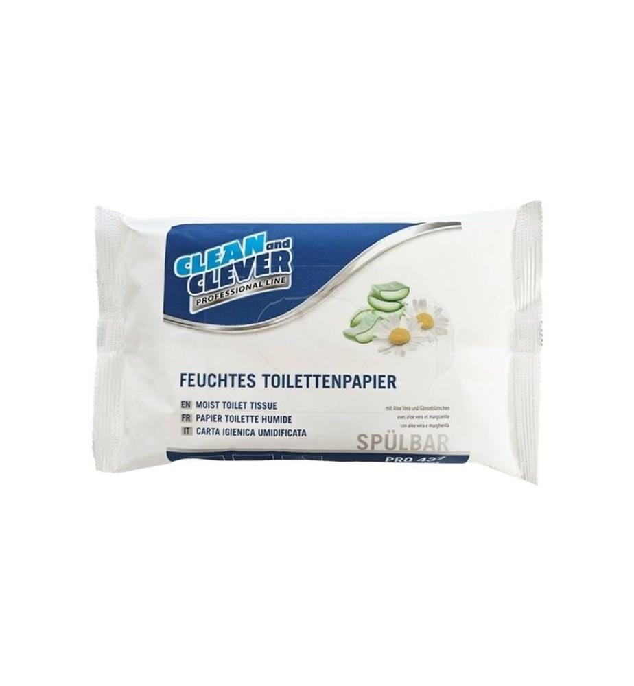 Clean and Clever - Feuchttücher Toilettenpapier Aloe 48 Tücher