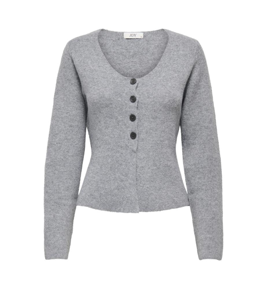 Strickjacke - Medium Grey Melange