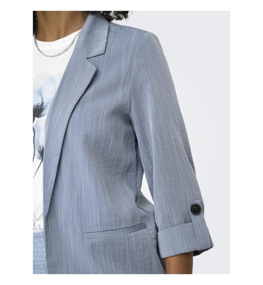 Giacca con maniche a 3/4 - Blu denim