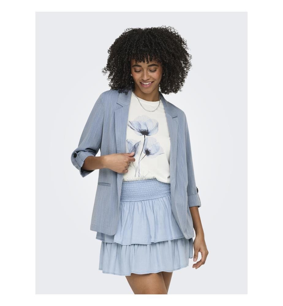 Giacca con maniche a 3/4 - Blu denim