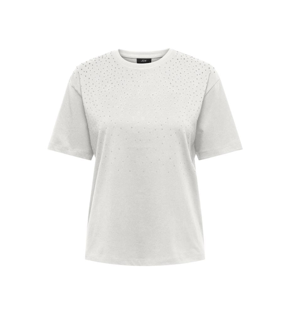 T-Shirt Oversize Strass - Weiss