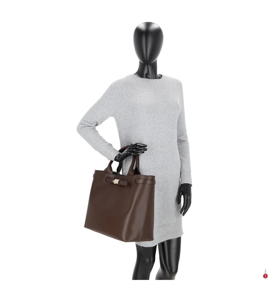 Le Smart L Tote Bag - Dark Brown