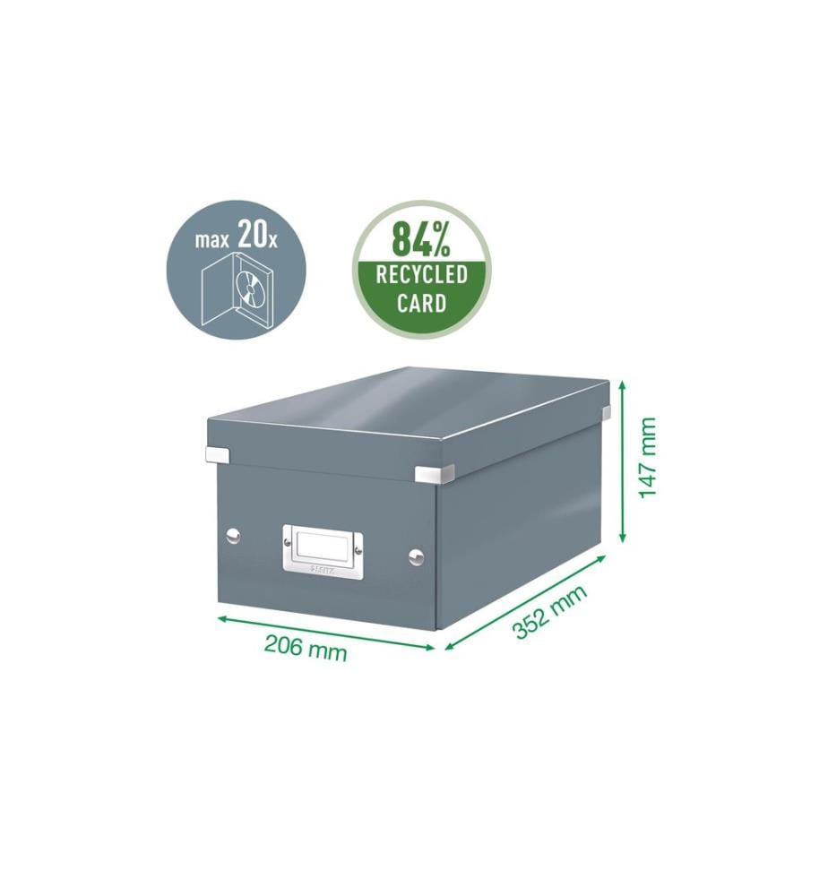 LEITZ - Boîte de rangement Click & Store WOW DVD Vert