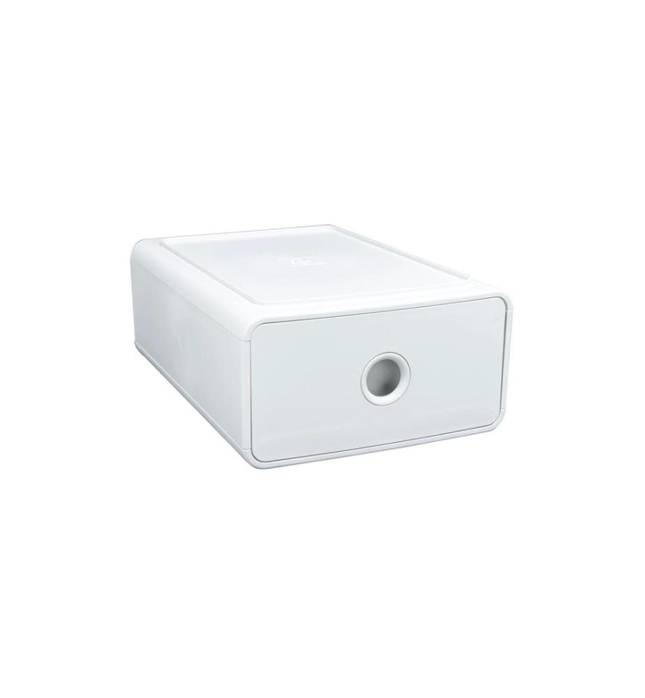 EXACOMPTA - Schubladenbox Tiny Box AutentiK, A5+, 1 Schublade, Weiss