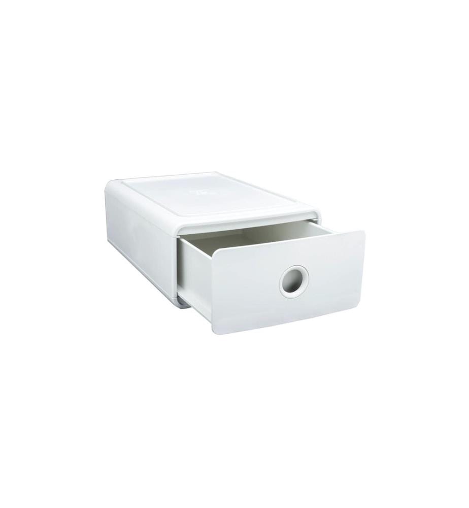 EXACOMPTA - Schubladenbox Tiny Box AutentiK, A5+, 1 Schublade, Weiss