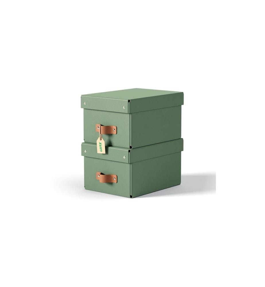 LEITZ - Arrchivbox Puro klein, mit Klappdeckel 2 Stück, Hellgrün