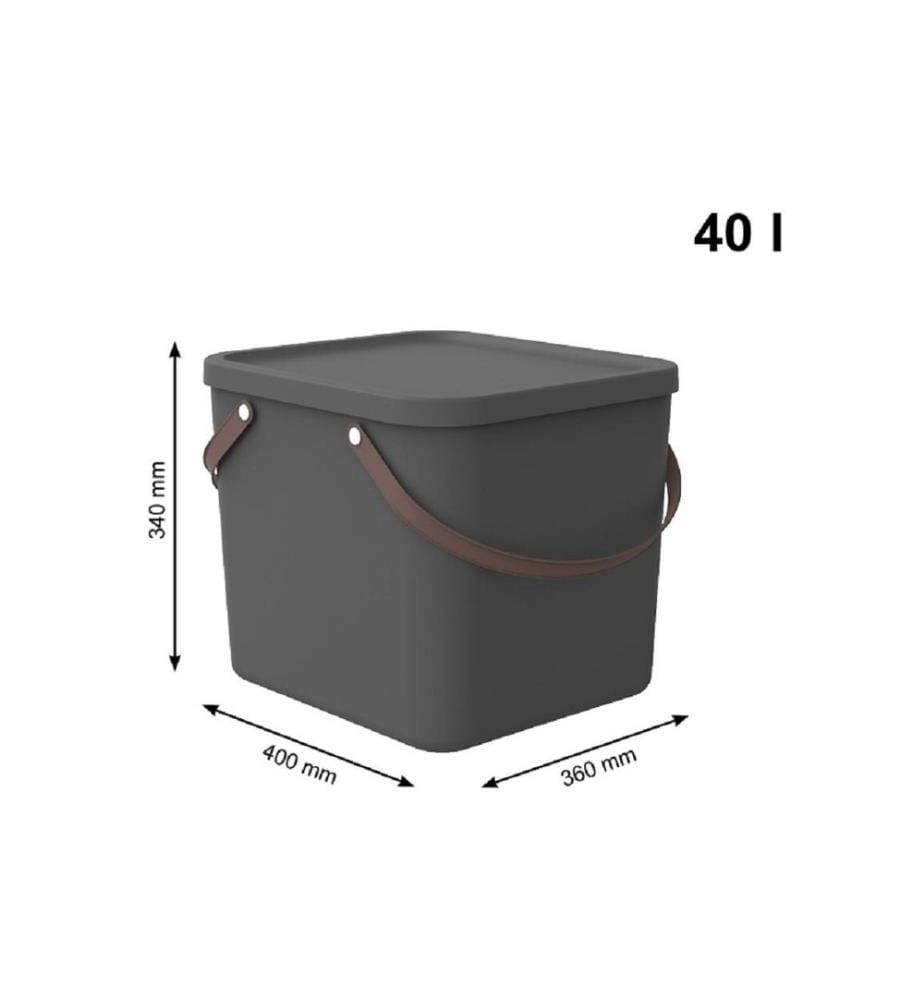 ROTHO - Boîte de rangement Albula 40 l, Anthracite