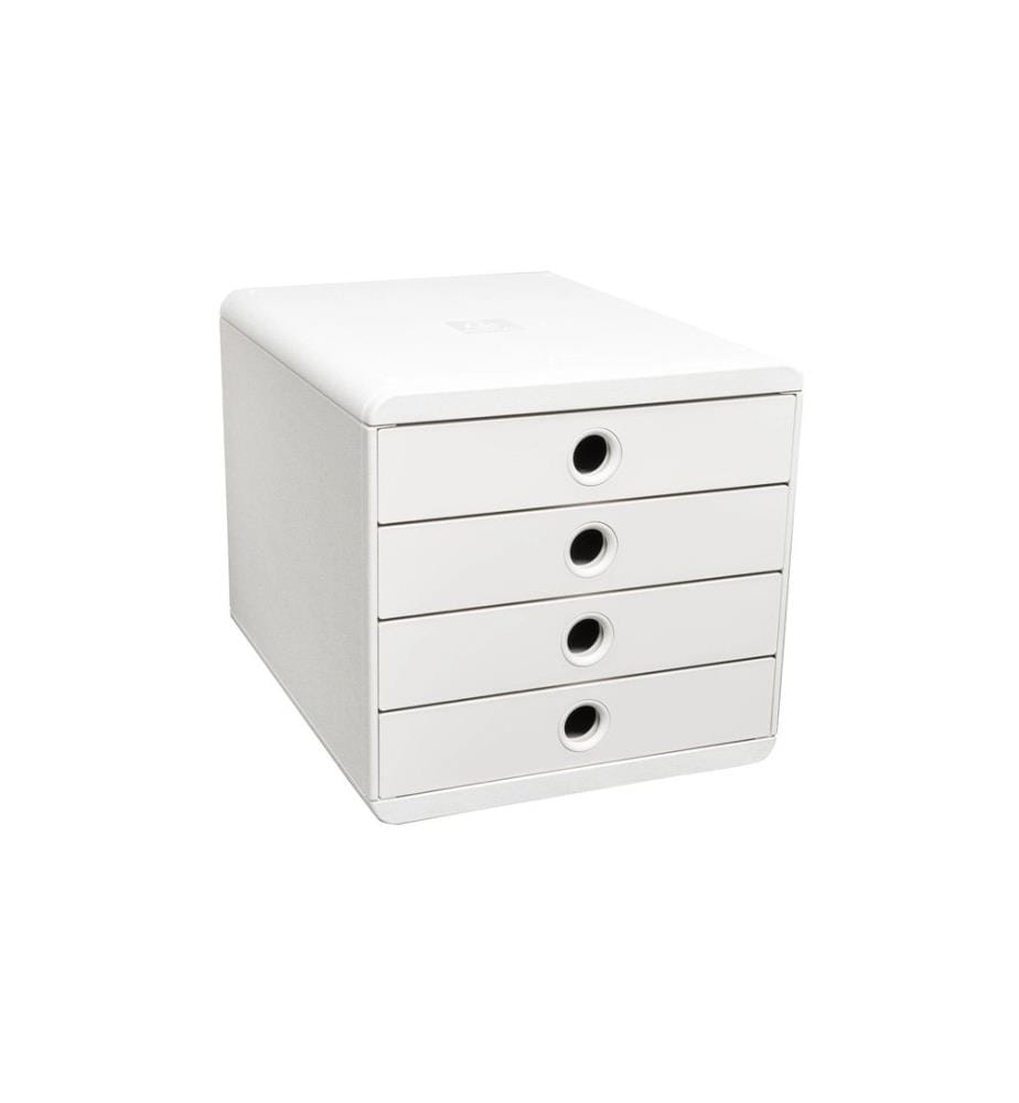 EXACOMPTA - Boîte à tiroirs Pop-Box AutentiK, 4 tiroirs, blanc