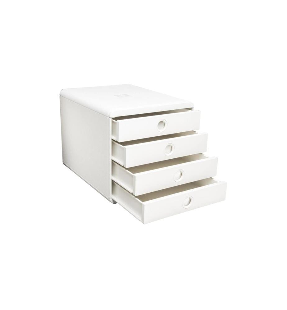 EXACOMPTA - Boîte à tiroirs Pop-Box AutentiK, 4 tiroirs, blanc