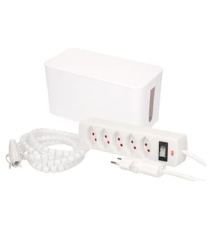 MAX HAURI - Kabelbox mit Steckerleiste 5x T13 Weiss