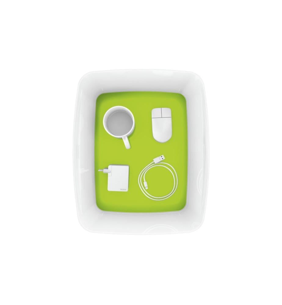 LEITZ - Boîte de rangement MyBox WOW Grand, vert; blanc, couvercle
