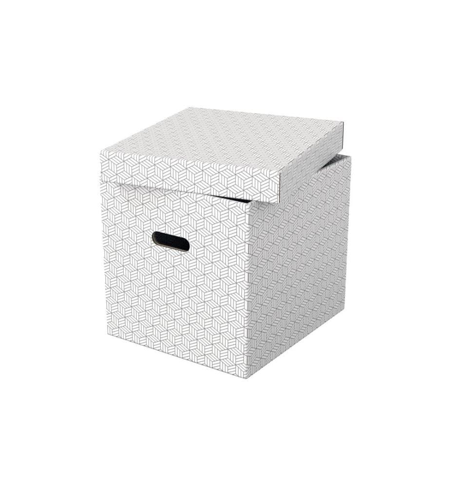 LEITZ - Boîte de rangement Esselte Home Cube Grand, 3 pièces, Blanc