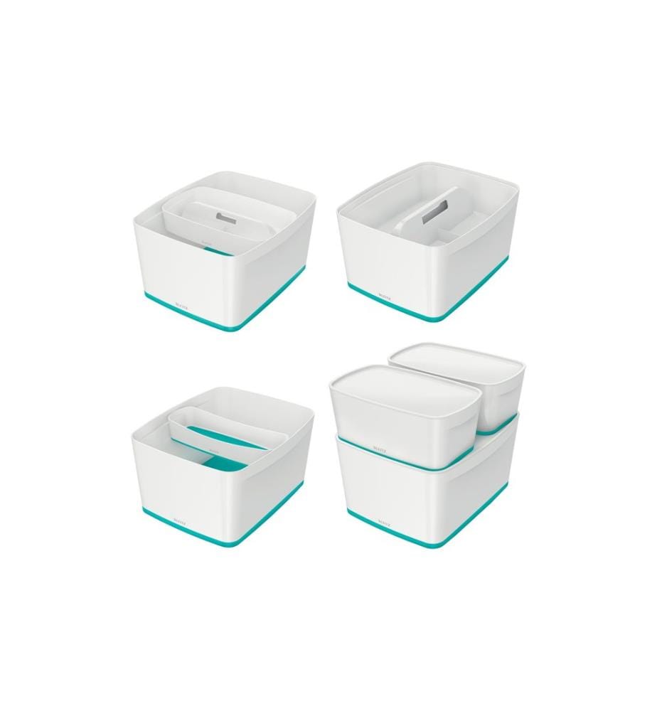 LEITZ - Boîte de rangement MyBox WOW Turquoise/Blanc