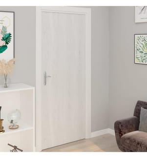 Selbstklebende Türfolien 2 Stk. Weisses Holz 210 x 90 cm PVC