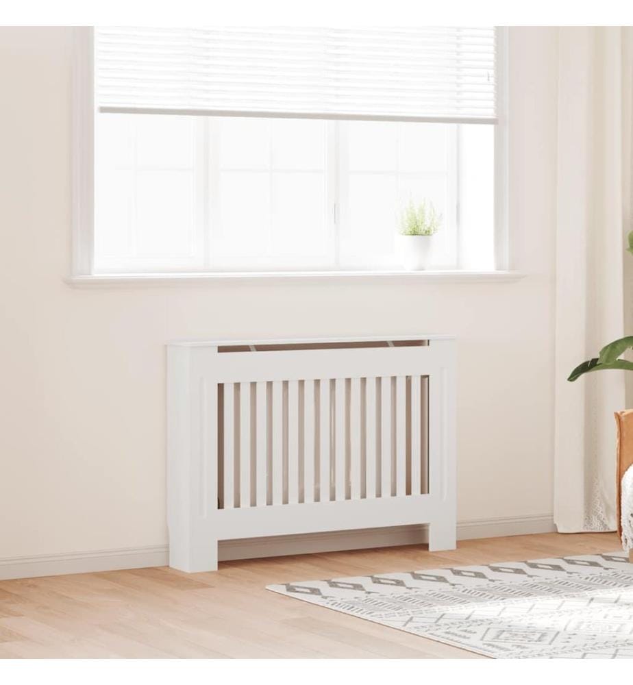 Cache-radiateur 112 cm MDF Blanc