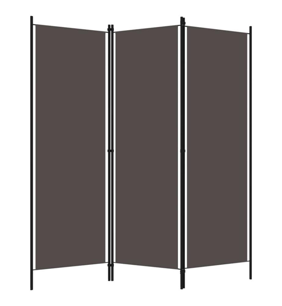 Cloison de séparation 3 panneaux Anthracite 150x180 cm