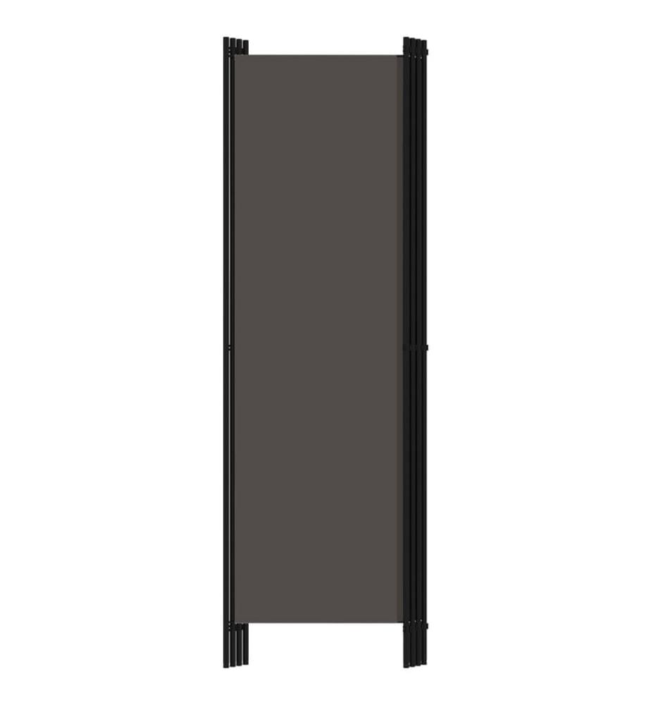 Cloison de séparation 4 panneaux Anthracite 200x180 cm