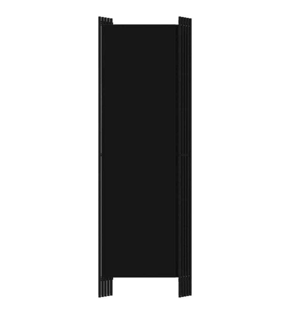 Cloison de séparation 5 panneaux Noir 250x180 cm