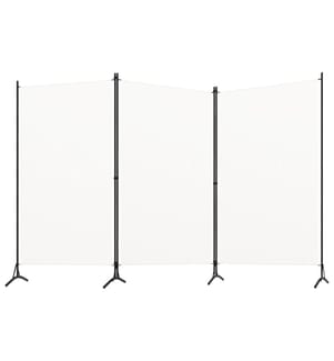 Cloison de séparation 3 panneaux Blanc 260x180 cm Tissu