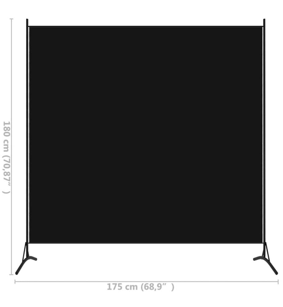 Paravent Schwarz 175x180 cm Stoff