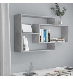 Wandregale Betongrau 104x20x58,5 cm Holzwerkstoff