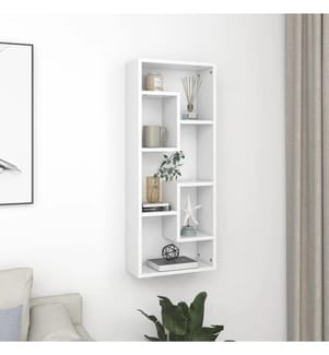 Wandregal Weiss 36x16x90 cm Holzwerkstoff