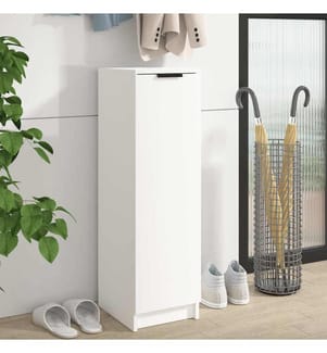 Schuhschrank Weiss 30x35x100 cm Holzwerkstoff