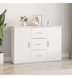 Sideboard Weiss 91x29,5x65 cm Holzwerkstoff