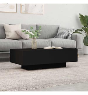 Table basse noir 100x49,5x31 cm bois d'ingénierie