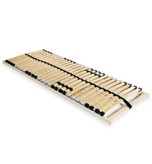 Sommier à lattes sans matelas avec 28 lattes 7 zones 90x200 cm