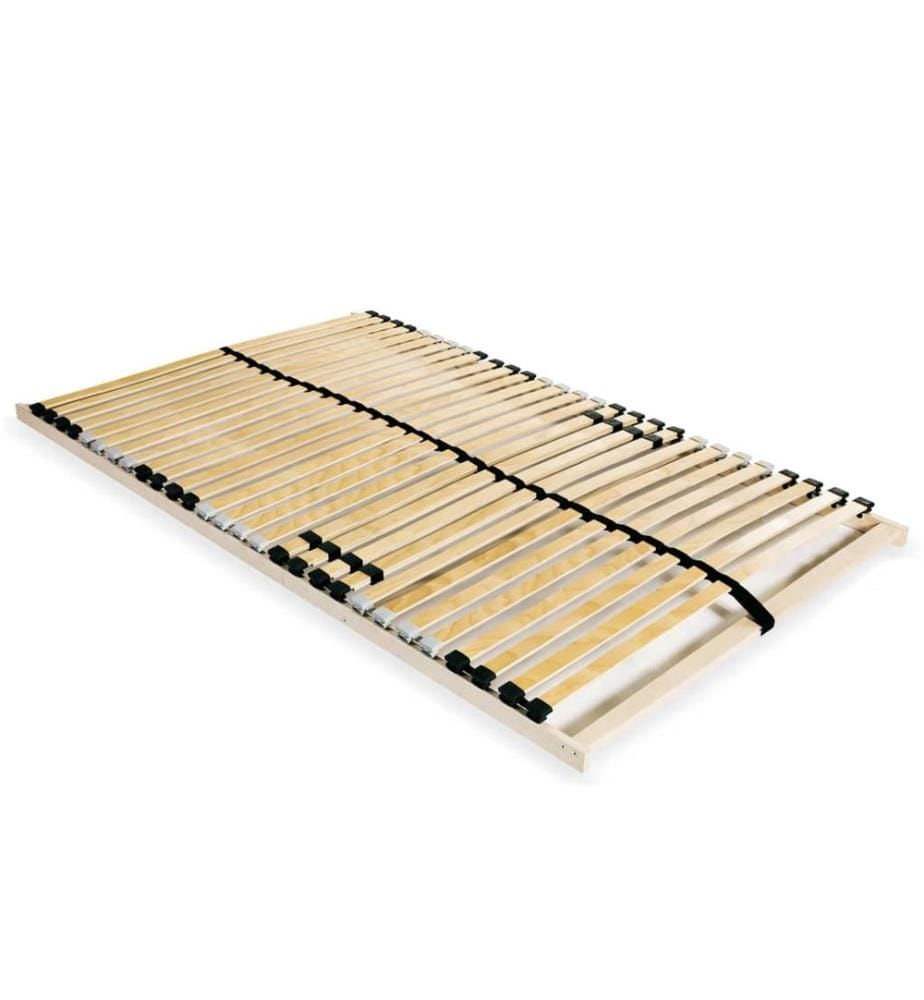 Sommier à lattes sans matelas avec 28 lattes 7 zones 140x200 cm